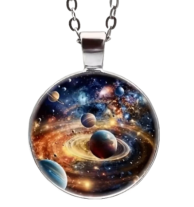 Collier Pendentif Système Solaire